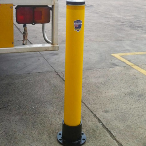 144MM HIGH DENSITY FLEXIPOLY BLACK BOLLARD