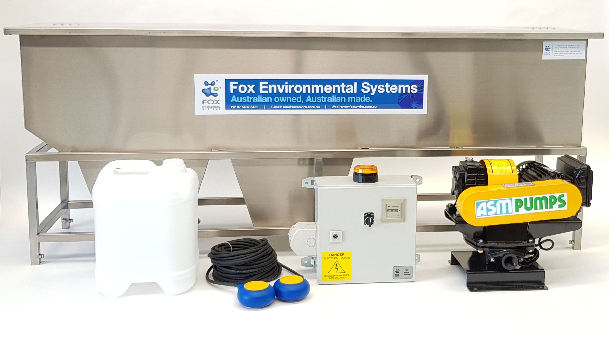 3000 LITRE FOX ENVIRO OIL WATER SS SEPARATOR KIT
