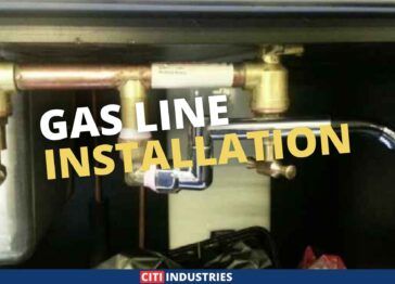 Copper gas line setup for fast food