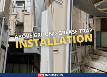 Above ground grease trap installation project in a Brisbane City CBD building
