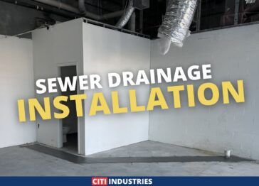 Sewer drainage installation cover image for Ipswich shopping centre plumbing fit-out, Citi Industries